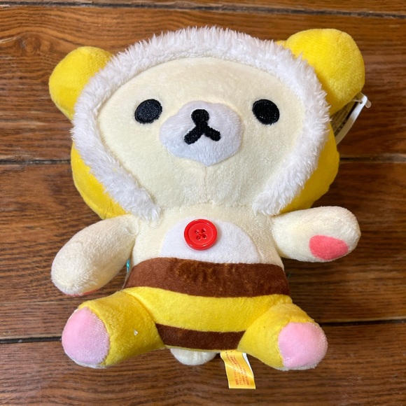 San-X Honey Bee Rilakkuma Bear Korilakkuma Round 1 Plush New with Tags - Picture 2 of 7